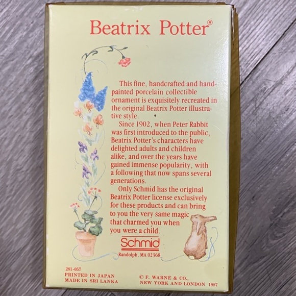 Schmid Porcelain Beatrix Potter Ornament Jemima Puddleduck with original box - Picture 11 of 11